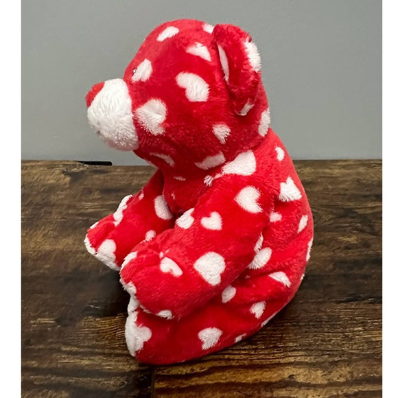 Ty Pluffies Collection‎ Dreamly the Red Bear with White Hears Plush  2011 - Picture 2 of 7